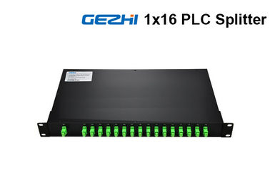 1x16 19" 1U Fiber Optic PLC Splitter Multimode Rackmount For FTTH System