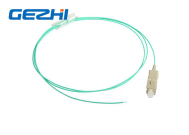 FTTx SC Fiber Optic Pigtail Connector OM3 - 300 10G , SC Pigtail MM 5M Aqua