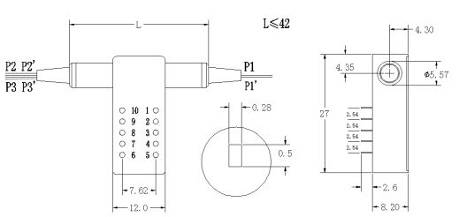 2x4繊維のオプティカル スイッチはリレー ハブ モジュールでOpto機械1x2を二重にする